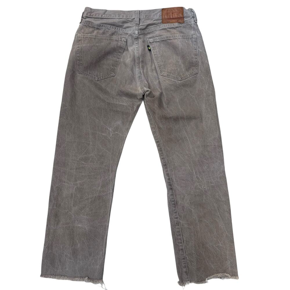 Levi’s Fresh Premium 501 Jeans 32x32 (30x27”) Brown Distressed Workwear Lemon - Picture 4 of 16